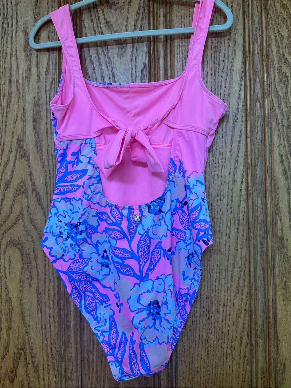 Lilly Pulitzer Cashel One-Piece Swimsuit Totally Koalafied Pink Floral Sz 14 EUC - Picture 5 of 11